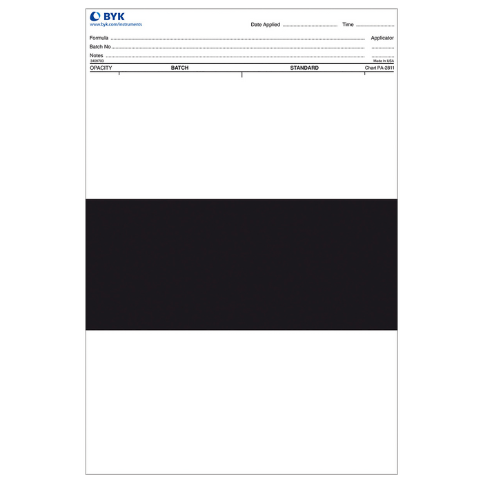 Tarjeta estandarizada Byko chart opacidad 3B