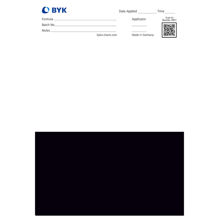 Tarjeta estandarizada Byko chart opacidad L